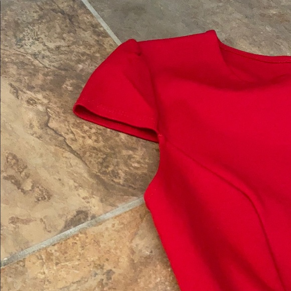 Red midi dress with pockets - Picture 4 of 5